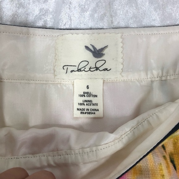 Anthropologie Tabitha abstract watercolor skirt women’s size 6 w/pockets - Picture 7 of 8